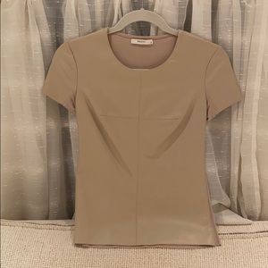 Bailey 44 form fitting leather-like top